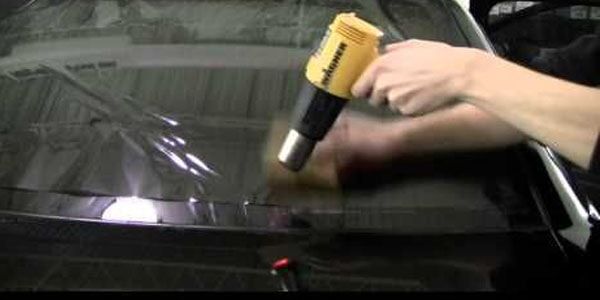 Удаление тонировки промышленным феном